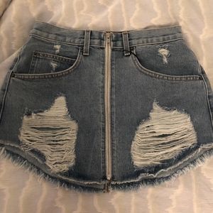 Carmar Denim Beatrice Zip Front Skirt